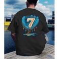 Ice Cream Baseball Glove 7th Birthday Edition Men's Back Print T-Shirt Ice Cream Baseball Glove 7th Birthday Edition Men's Back Print T-Shirt