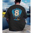 Ice Cream Baseball Glove 8th Birthday Edition Men's Back Print T-Shirt