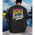 Ice Cream Drip 100 Days Of School Baseball Boys 100th Day Men's Back Print T-Shirt Ice Cream Drip 100 Days Of School Baseball Boys 100th Day Men's Back Print T-Shirt