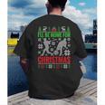 I'Ll Be Home For Christmas Baseball Xmas Men's Back Print T-Shirt I'Ll Be Home For Christmas Baseball Xmas Men's Back Print T-Shirt