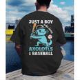 Just A Boy Who Loves Axolotls & Baseball Men's Back Print T-Shirt Just A Boy Who Loves Axolotls & Baseball Men's Back Print T-Shirt
