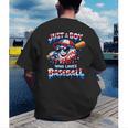 Just A Boy Who Loves Baseball Patriotic Drip For Youth Boys Men's Back Print T-Shirt Just A Boy Who Loves Baseball Patriotic Drip For Youth Boys Men's Back Print T-Shirt