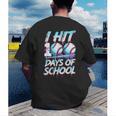 Kids 100 Days Of School 100th Day Baseball Ice Cream Drip Men's Back Print T-Shirt