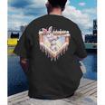Kids Happy Easter Bunny Playing Baseball Boy Ice Cream Drip Men's Back Print T-Shirt