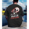 Mask On Fear Gone Baseball Catcher Softball Men's Back Print T-Shirt Mask On Fear Gone Baseball Catcher Softball Men's Back Print T-Shirt