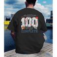 Mission 100 Days Complete Baseball 100th Day Of School Boys Men's Back Print T-Shirt Mission 100 Days Complete Baseball 100th Day Of School Boys Men's Back Print T-Shirt