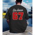 Number 67 Numbered Six Seven Baseball Jersey Style Team 67 Men's Back Print T-Shirt