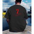 Number 7 Years Baseball 7TH Birthday Men's Back Print T-Shirt Number 7 Years Baseball 7TH Birthday Men's Back Print T-Shirt