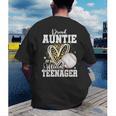 Proud Auntie Of An Official Teenager 13th Birthday Baseball Men's Back Print T-Shirt