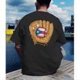 Puerto Rican Flag Baseball Player Boricua Pride Beisbol PR Men's Back Print T-Shirt Puerto Rican Flag Baseball Player Boricua Pride Beisbol PR Men's Back Print T-Shirt