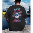 Respect The Drip Baseball Bat Sunglasses Mascot Men's Back Print T-Shirt Respect The Drip Baseball Bat Sunglasses Mascot Men's Back Print T-Shirt