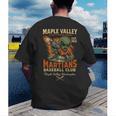 Retro Minor League Maple Valley Martians Baseball Club Men's Back Print T-Shirt Retro Minor League Maple Valley Martians Baseball Club Men's Back Print T-Shirt