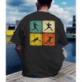 Retro Style Baseball Lover Playing Men Women Kids Baseball Men's Back Print T-Shirt Retro Style Baseball Lover Playing Men Women Kids Baseball Men's Back Print T-Shirt