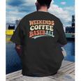 Weekends Coffee Baseball Retro Vibes Men's Back Print T-Shirt Weekends Coffee Baseball Retro Vibes Men's Back Print T-Shirt