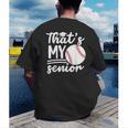 My Senior Baseball Senior Mom 2026 Baseball Senior Mama Men's Back Print T-Shirt