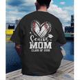 Senior Mom Class Of 2026 Baseball Graduation Heart Men's Back Print T-Shirt