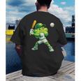 Shamrock Playing Baseball St Patricks Day Men Boys Kid Men's Back Print T-Shirt