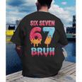 Six Seven Bruh 67 Ice Cream Drip Baseball For Men Women Kids Men's Back Print T-Shirt