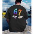 Six Seven Ice Cream Drip Cool Meme 67 Number Baseball Men's Back Print T-Shirt Six Seven Ice Cream Drip Cool Meme 67 Number Baseball Men's Back Print T-Shirt
