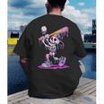 Skeleton Baseball Drip Boys Youth Kids Halloween Men's Back Print T-Shirt