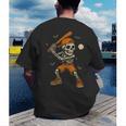 Skeleton Baseball Player Costume Halloween Men Boys Men's Back Print T-Shirt
