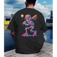Skelton Playing Baseball Halloween Baseball Drip Boys Kids Men's Back Print T-Shirt Skelton Playing Baseball Halloween Baseball Drip Boys Kids Men's Back Print T-Shirt