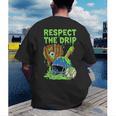 Spooky Zombie Respect The Drip Baseball Halloween Men's Back Print T-Shirt Spooky Zombie Respect The Drip Baseball Halloween Men's Back Print T-Shirt