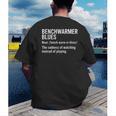 Sport Definition Baseball Soccer Benchwarmer Blues Men's Back Print T-Shirt