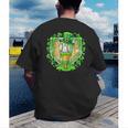 St Patrick Day Baseball Drip Ice Cream Baseball Home Plate Men's Back Print T-Shirt St Patrick Day Baseball Drip Ice Cream Baseball Home Plate Men's Back Print T-Shirt