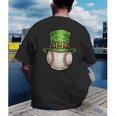 St Patricks Day Baseball Player Leprechaun Hat Men Boys Kids Men's Back Print T-Shirt St Patricks Day Baseball Player Leprechaun Hat Men Boys Kids Men's Back Print T-Shirt
