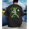St Patricks Day Baseball Skeleton Irish Leprechaun Hat Boys Men's Back Print T-Shirt