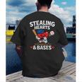 Stealing Hearts & Bases Valentine’s Day Baseball Love Men's Back Print T-Shirt Stealing Hearts & Bases Valentine’s Day Baseball Love Men's Back Print T-Shirt