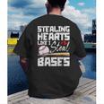 Stealing Hearts Like I Steal Bases Baseball Valentines Men's Back Print T-Shirt