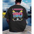 I Survived 100 Days Of School Baseball Cream Drip Boys Men's Back Print T-Shirt