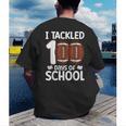 I Tackled 100 Days Of School Baseball Player Kids Teacher Men's Back Print T-Shirt