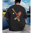 Ugly Christmas Sweater Gingerbread Baseball Toddler Kids Men's Back Print T-Shirt