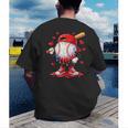 Valentine Baseball Heart Drip Sport Love Valentines Day Boys Men's Back Print T-Shirt Valentine Baseball Heart Drip Sport Love Valentines Day Boys Men's Back Print T-Shirt