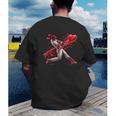 Valentine Baseball Player Drip Men's Back Print T-Shirt