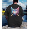 Valentines Baseball Heart Dripping Ice Cream Gen Z Alpha Men's Back Print T-Shirt Valentines Baseball Heart Dripping Ice Cream Gen Z Alpha Men's Back Print T-Shirt