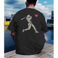 Valentines Day Baseball Batter Silhouette Heart Men Boy Kids Men's Back Print T-Shirt Valentines Day Baseball Batter Silhouette Heart Men Boy Kids Men's Back Print T-Shirt