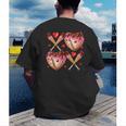 Valentines Day Drip Heart Baseball XOXO Boys Kids Men Sport Men's Back Print T-Shirt