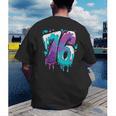 Vintage Baseball 76 Number Men's Back Print T-Shirt