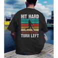 Women's Retro Hit Hard Run Fast Turn Left Baseball Lover Men's Back Print T-Shirt Women's Retro Hit Hard Run Fast Turn Left Baseball Lover Men's Back Print T-Shirt
