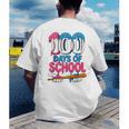 100 Days Of School Baseball Drip Bat 100th Day Of School Boy Men's Back Print T-Shirt
