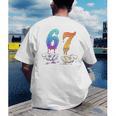 67 Meme Baseball Kids Girls Humor Number 6 7 Men's Back Print T-Shirt 67 Meme Baseball Kids Girls Humor Number 6 7 Men's Back Print T-Shirt