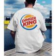 Baseball Dinger King Logo For Home Run Players And Fan Men's Back Print T-Shirt Baseball Dinger King Logo For Home Run Players And Fan Men's Back Print T-Shirt