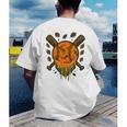 Baseball Drip Ice Cream Dripping Blaze Hunter Orange Camo Men's Back Print T-Shirt Baseball Drip Ice Cream Dripping Blaze Hunter Orange Camo Men's Back Print T-Shirt