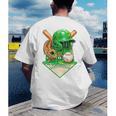 Baseball Life Style Ice Cream Drip Green Premium Tri-Blend Men's Back Print T-Shirt