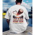 Baseball Valentine Forever On Deck For You Men's Back Print T-Shirt