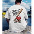 Baseball Valentine Forever On Deck For You Tee Men's Back Print T-Shirt Baseball Valentine Forever On Deck For You Tee Men's Back Print T-Shirt